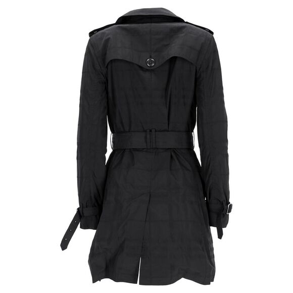 Burberry London Check Trench Coat in Black Polyester - Picture 3 of 6